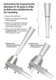 Instructions for measuring the diameter of XC poles