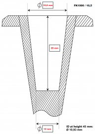 Section of ferrule with integrated basket FK1990 105