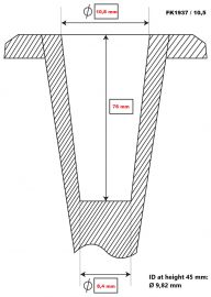 Section with dimensions ferrule FK1937 105