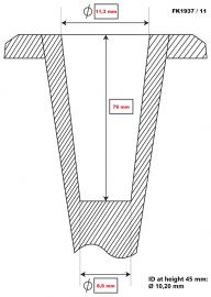 Section with dimensions ferrule FK1937 11