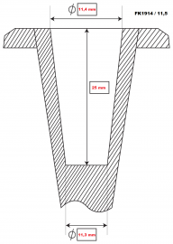 Ski pole basket adapter with thread FK1914 115